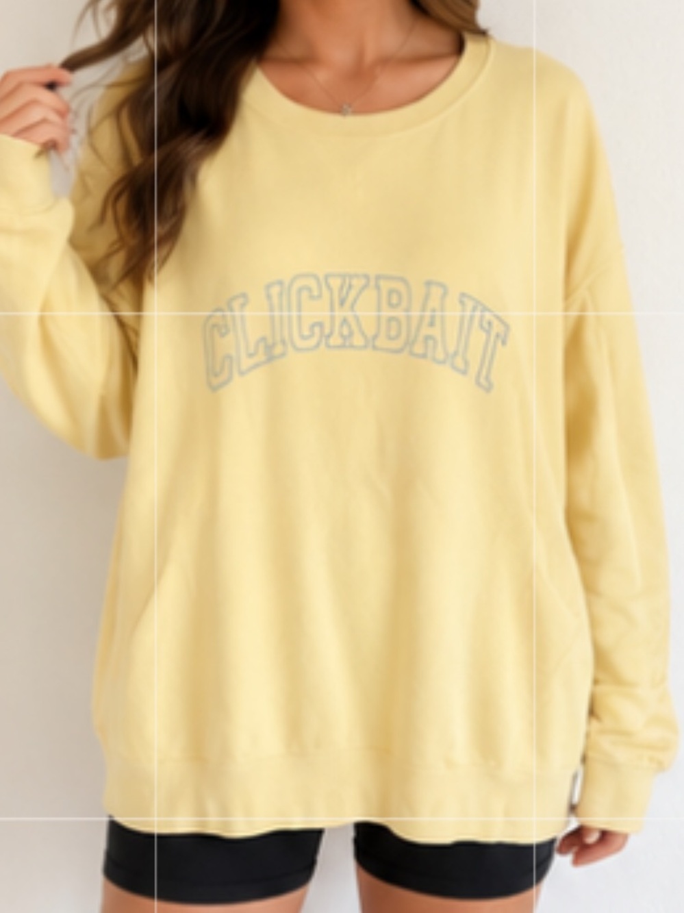 Champion Light Yellow Crew Neck Women's Sweater